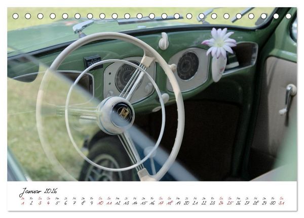 Produktbild: Oldtimer Innenansichten (Tischkalender 2026 DIN A5 quer), CALVENDO Monatskalender