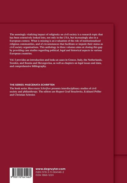 Produktbild: Religious Communities and Civil Society in Europe