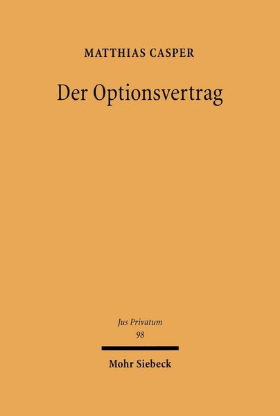 Produktbild: Der Optionsvertrag