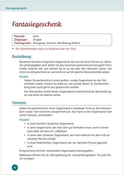 Produktbild: Aktives Ged&auml;chtnistraining f&uuml;r Senioren mit Bewegungen. So halten Sie Kopf und K&ouml;rper fit