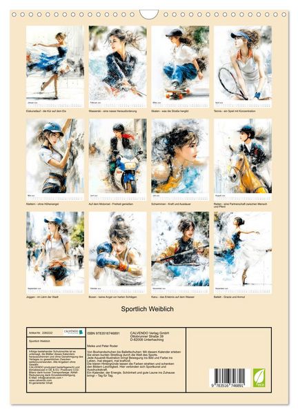 Produktbild: Sportlich Weiblich (Wandkalender 2026 DIN A3 hoch), CALVENDO Monatskalender