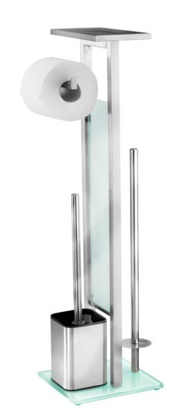 Produktbild: Stand WC-Garnitur Mod. Debar mit Ablage Edelstahl, rostfrei