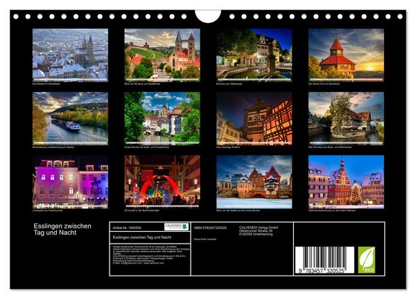 Produktbild: Esslingen zwischen Tag und Nacht (Wandkalender 2026 DIN A4 quer), CALVENDO Monatskalender