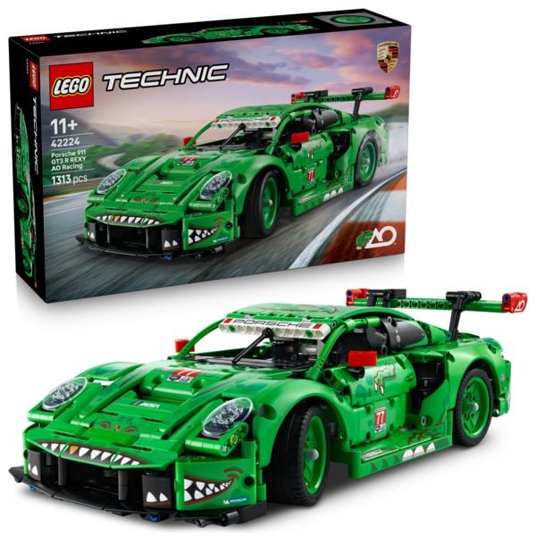 LEGO Technic Porsche 911 GT3 R REXY AO Racing Rennwagen (42224); Modellauto; Bauset für Kinder