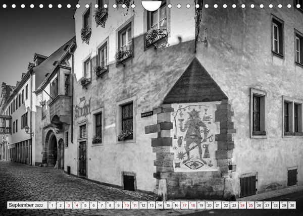 Produktbild: W&Uuml;RZBURG Monochrome Impressionen (Wandkalender 2022 DIN A4 quer)