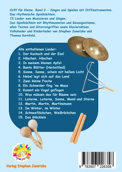 Produktbild: Orff f&uuml;r Kleine, Band 2 - Singen und Spielen mit Orffinstrumenten
