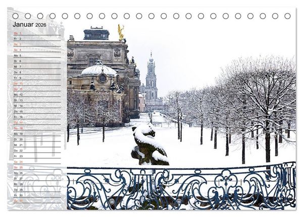 Produktbild: WUNDERVOLLES DRESDEN (Tischkalender 2026 DIN A5 quer), CALVENDO Monatskalender