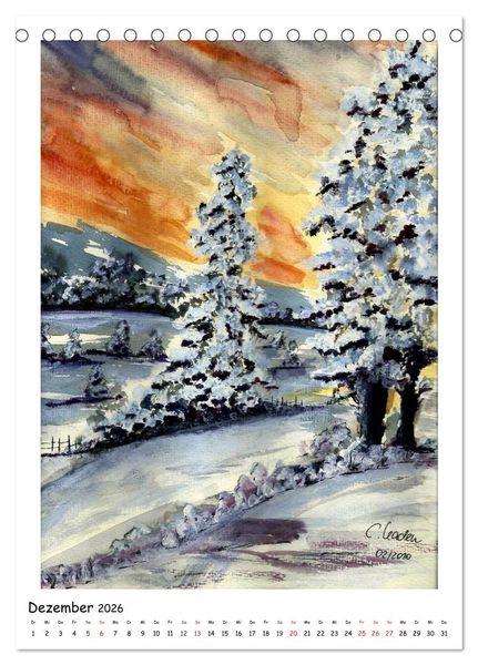 Produktbild: Der Aquarell-Kalender No.2 (Tischkalender 2026 DIN A5 hoch), CALVENDO Monatskalender