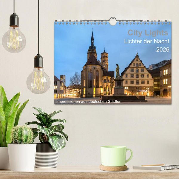 Produktbild: City Lights - Lichter der Nacht (Wandkalender 2026 DIN A4 quer), CALVENDO Monatskalender