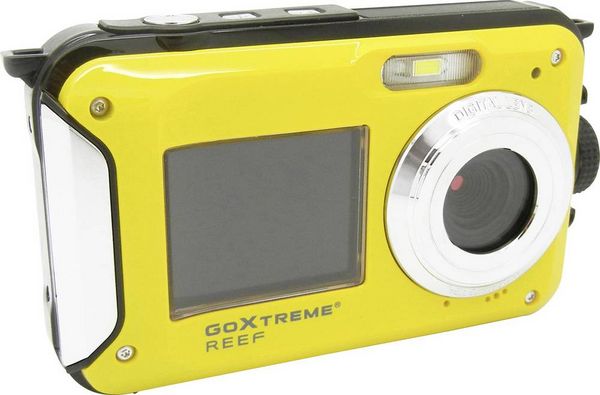 Produktbild: GoXtreme Reef Yellow Digitalkamera 24 Megapixel  Gelb  Full HD Video, Wasserdicht bis 3 m, Unterwasserkamera, Sto&szlig;fest, mit eingebautem Blitz