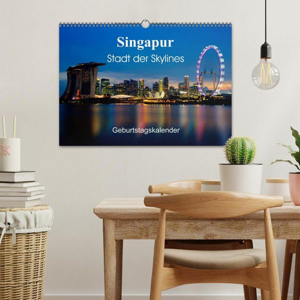 Produktbild: Singapur Stadt der Skylines (Wandkalender 2026 DIN A3 quer), CALVENDO Monatskalender