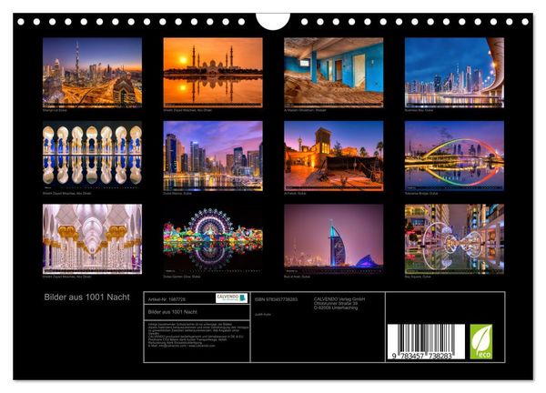 Produktbild: Bilder aus 1001 Nacht (Wandkalender 2026 DIN A4 quer), CALVENDO Monatskalender