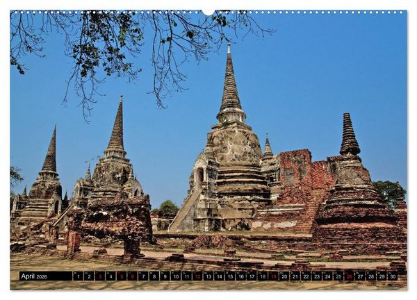 Produktbild: Ayutthaya - Thailands alte Hauptstadt (Wandkalender 2026 DIN A2 quer), CALVENDO Monatskalender