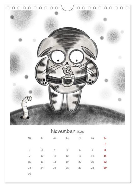 Produktbild: LEOPOLD DER DRITTE - Ein unglaublich liebenswerter Kater (Wandkalender 2026 DIN A4 hoch), CALVENDO Monatskalender