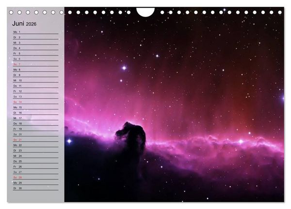 Produktbild: Der Weltraum. Spektakul&auml;re Gasnebel und Galaxien (Wandkalender 2026 DIN A4 quer), CALVENDO Monatskalender