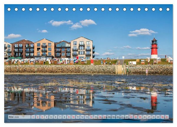 Produktbild: Seebad B&uuml;sum (Tischkalender 2026 DIN A5 quer), CALVENDO Monatskalender