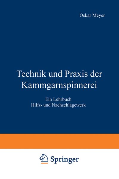 Produktbild: Technik und Praxis der Kammgarnspinnerei