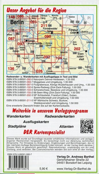 Produktbild: Radwander- und Wanderkarte Scharm&uuml;tzelsee, Bad Saarow und Umgebung