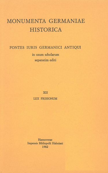 Produktbild: Lex Frisionum