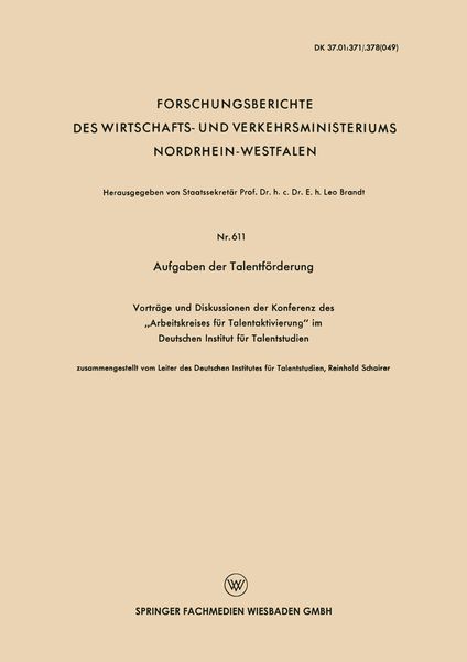 Produktbild: Aufgaben der Talentf&ouml;rderung