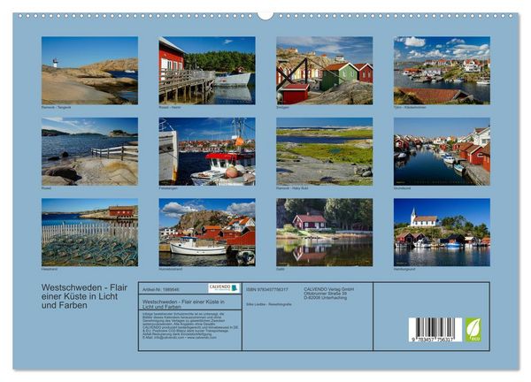 Produktbild: Westschweden - Flair einer K&uuml;ste in Licht und Farben (hochwertiger Premium Wandkalender 2026 DIN A2 quer), Kunstdruck in Hochglanz