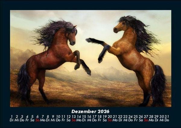 Produktbild: Pferdegefl&uuml;ster 2026 Fotokalender DIN A5