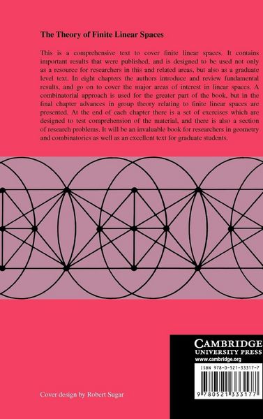 Produktbild: The Theory of Finite Linear Spaces