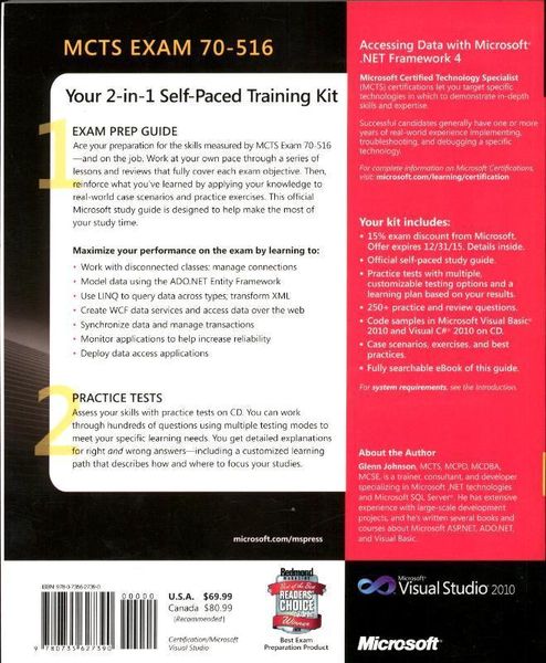 Produktbild: MCTS Self-Paced Training Kit (Exam 70-516): Accessing Data w