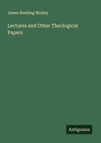 Produktbild: Lectures and Other Theological Papers