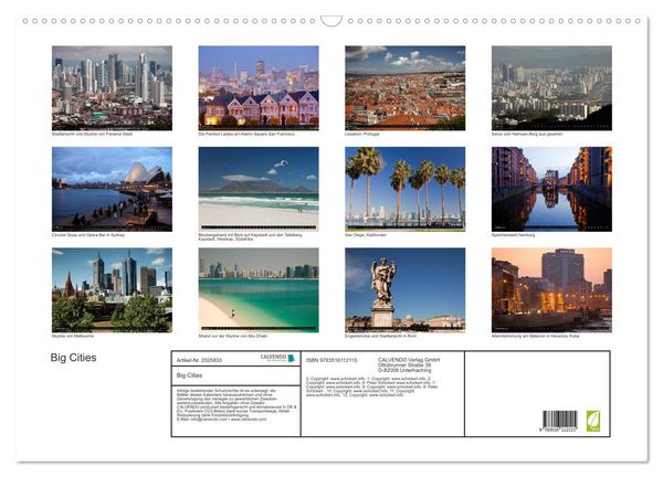 Produktbild: Big Cities (Wandkalender 2026 DIN A2 quer), CALVENDO Monatskalender