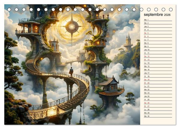 Produktbild: Sentiers magiques (Calendrier de bureau 2026 DIN A5 vertical), CALVENDO calendrier mensuel