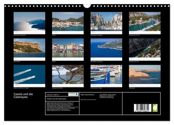 Produktbild: Cassis und die Calanques (Wandkalender 2026 DIN A3 quer), CALVENDO Monatskalender