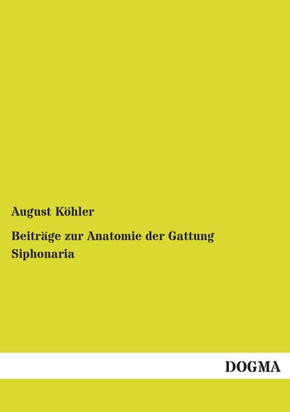 Produktbild: Beitr&auml;ge zur Anatomie der Gattung Siphonaria