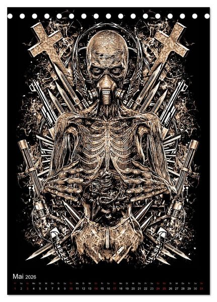Produktbild: BLOODBOY/WAR ILLUSTRATION (Tischkalender 2026 DIN A5 hoch), CALVENDO Monatskalender