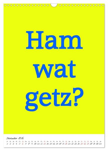Produktbild: Spr&uuml;che aus&acute;m Pott (Wandkalender 2026 DIN A3 hoch), CALVENDO Monatskalender