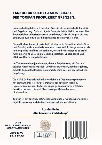 Produktbild: Toxifan &ndash; Handbuch der affektiven Verbl&ouml;dung (Ein V.F.E.G.-Buch)