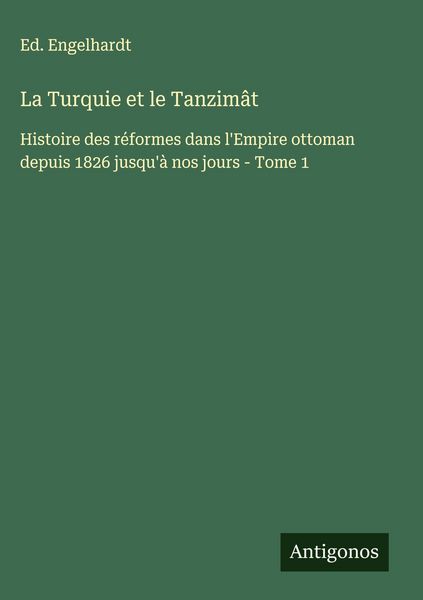 Produktbild: La Turquie et le Tanzim&acirc;t