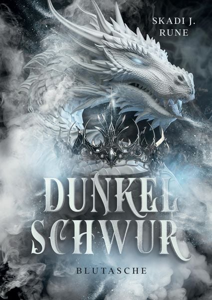 Produktbild: Dunkelschwur - Blutasche ist ein epischer und blutiger Highfantasy und Darkfantasy Roman mit dystophischen Vibes. Begleite den Soldaten Rael Dridal au