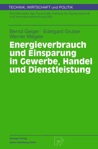 Produktbild: Energieverbrauch und Einsparung in Gewerbe, Handel und Dienstleistung