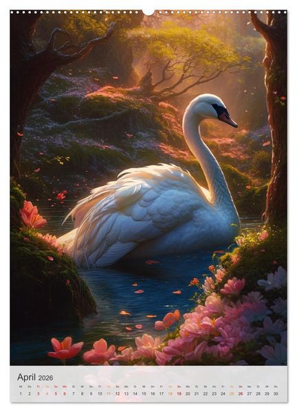 Produktbild: Fantastische Vogelwelt (hochwertiger Premium Wandkalender 2026 DIN A2 hoch), Kunstdruck in Hochglanz