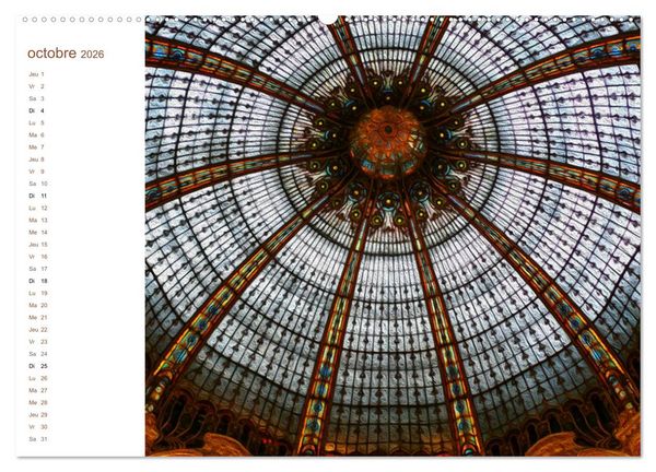 Produktbild: LES VITRAUX (Calendrier mural 2026 DIN A2 vertical) calendrier de bureau