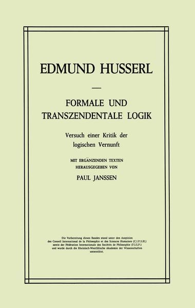 Produktbild: Formale und Transzendentale Logik