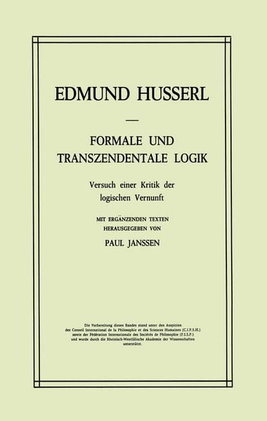 Produktbild: Formale und Transzendentale Logik