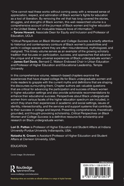 Produktbild: Critical Perspectives on Black Women and College Success