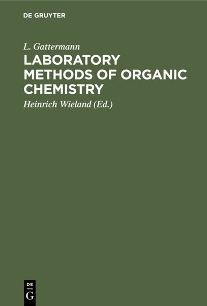 Produktbild: Laboratory Methods of Organic Chemistry
