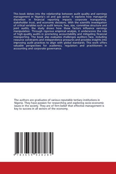Produktbild: AUDIT QUALITY AND EARNINGS MANAGEMENT