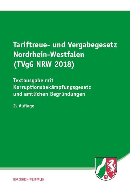 Produktbild: Tariftreue- und Vergabegesetz Nordrhein-Westfalen (TVgG NRW 2018)