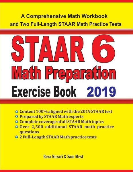 Produktbild: STAAR 6 Math Preparation Exercise Book