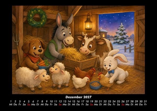 Produktbild: Abenteuer auf dem Bauernhof 2027 Fotokalender DIN A3