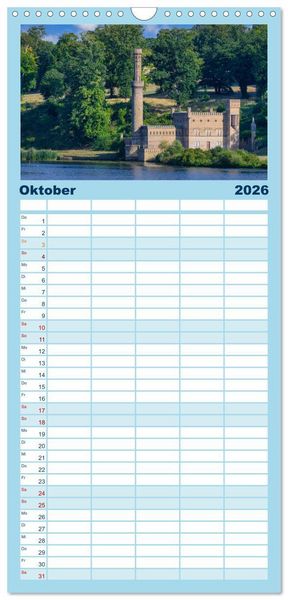 Produktbild: Familienplaner 2026 - Reiseziele in Deutschland mit 5 Spalten (Wandkalender, 21 x 45 cm) CALVENDO